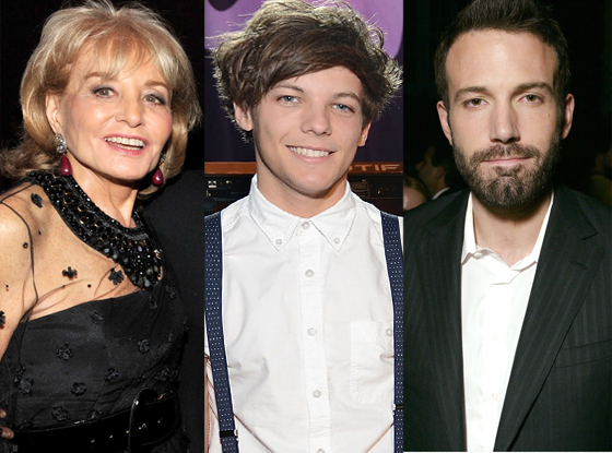Barbara Walters, One Direction, Ben Affleck Barbara Walters, One Direction, Ben Affleck